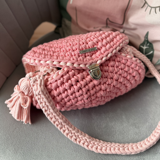 Sac rose en coton recyclé 