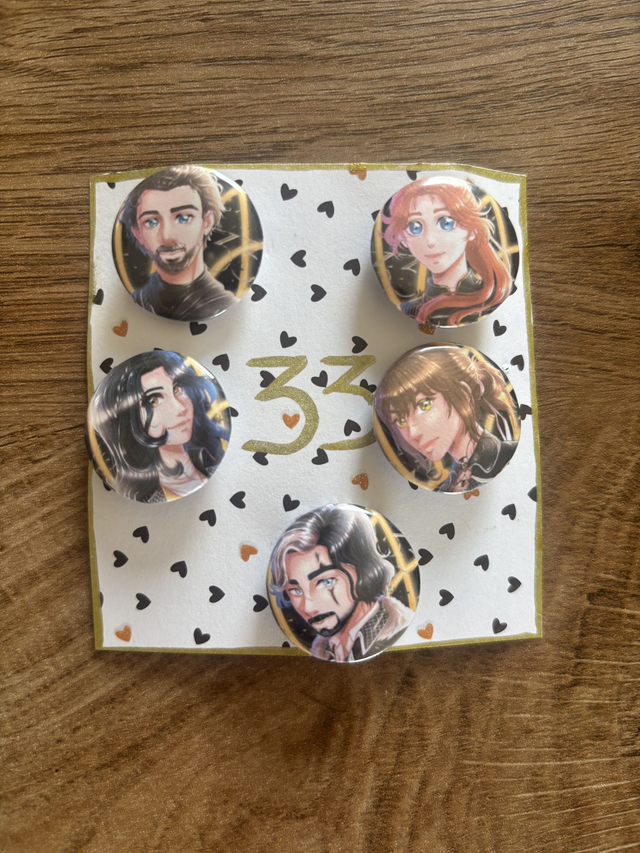 Set 5 mini badges 25mm Clair obscur: expedition 33