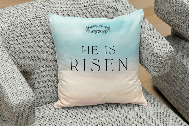 He has risen pillow