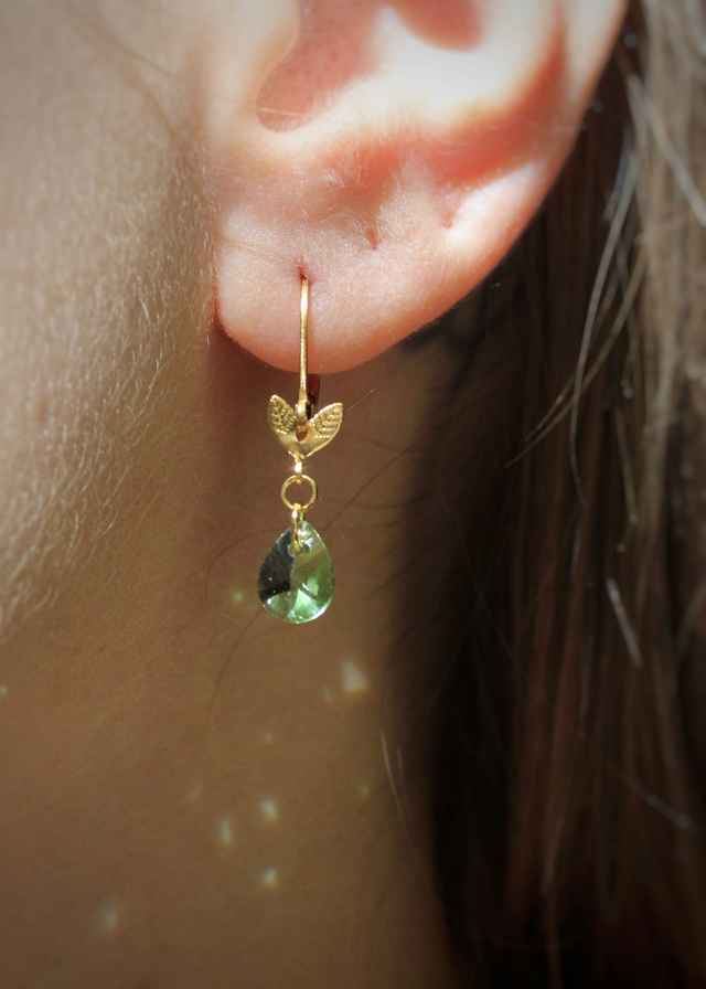 Boucles d’oreilles Feuilles enchantées  
