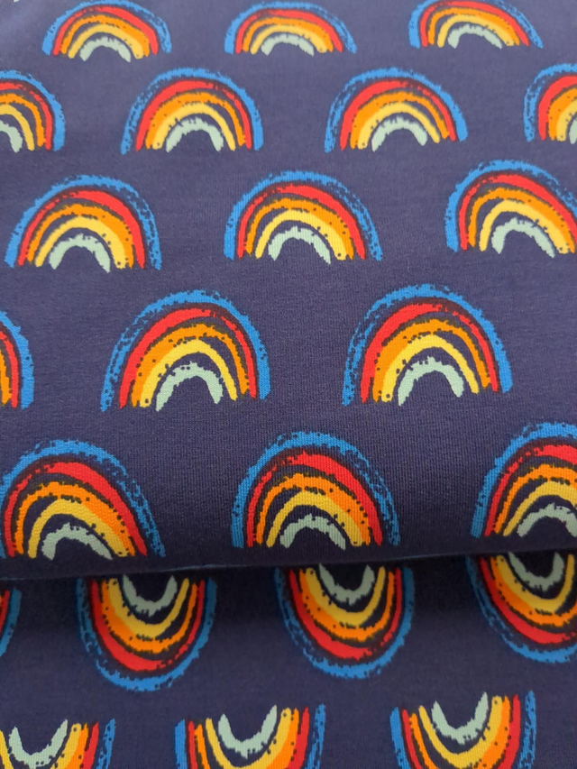 Navy Rainbow French Terry