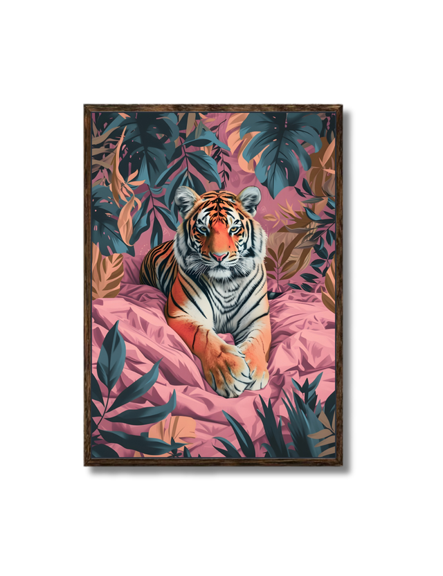 Tigre entre os lençóis