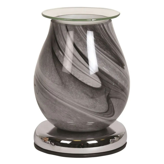 Grey Swirl Oval - Aroma Touch Sensitive Wax Melter 