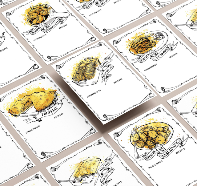 Recette personnalisable des Patates - Illustrations à l'unité