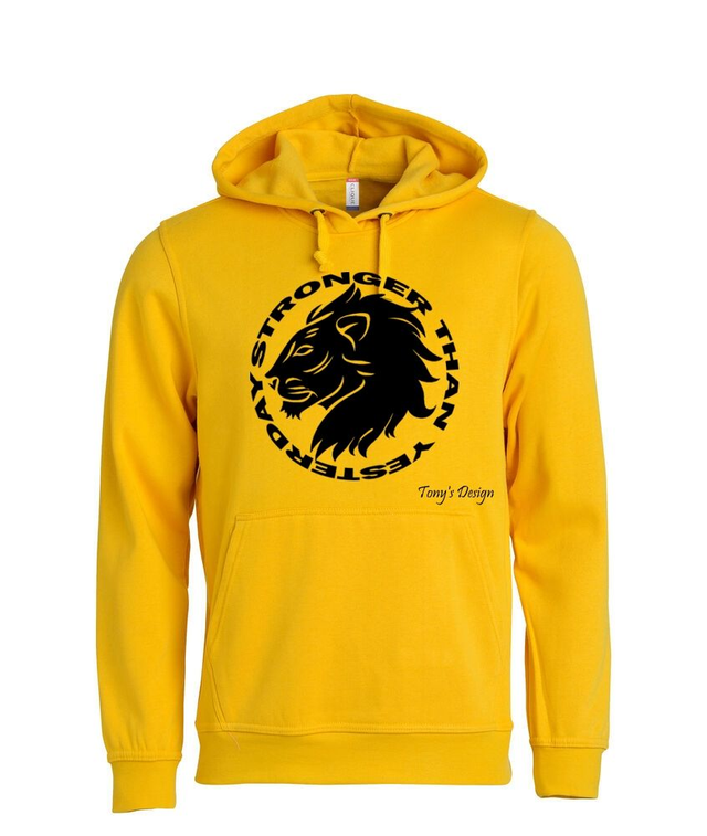 Stronger than yesterday -huppari, keltainen