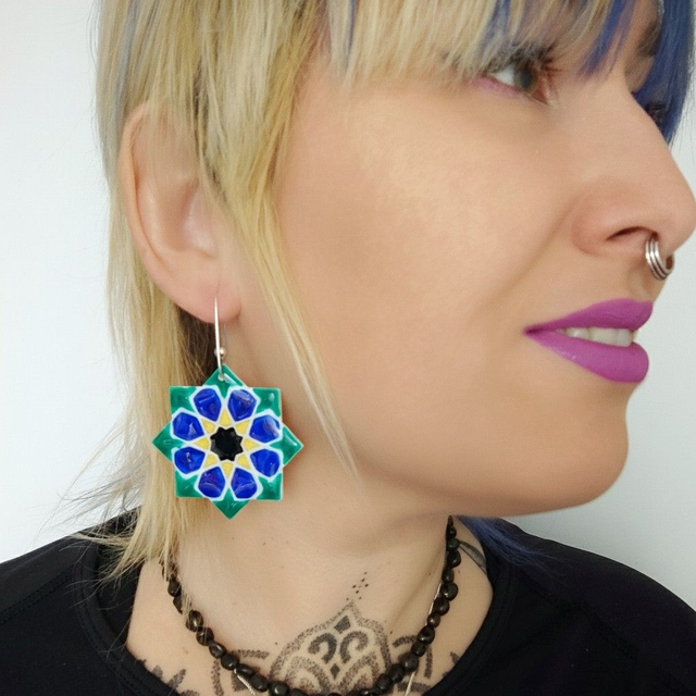 Pendientes Azulejo Árabe Andalusí Maxi gancho