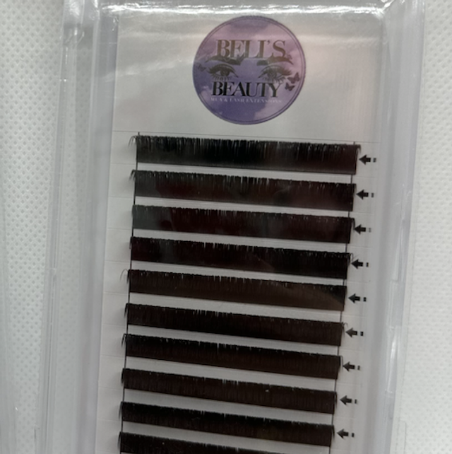 Mixed length flat lashes