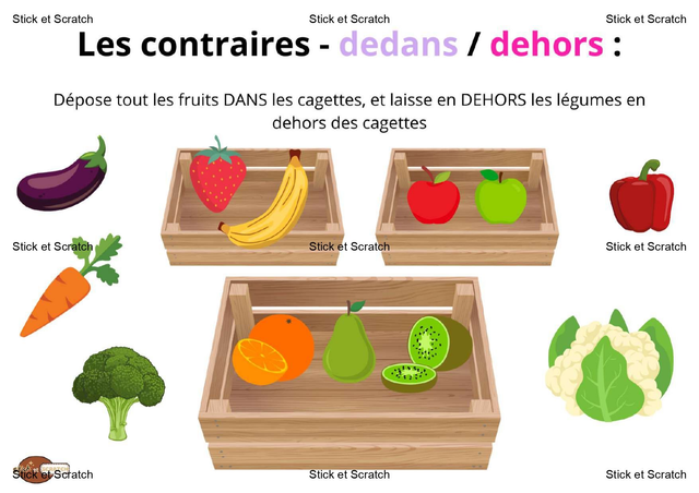 Les contraires - dedans / dehors 