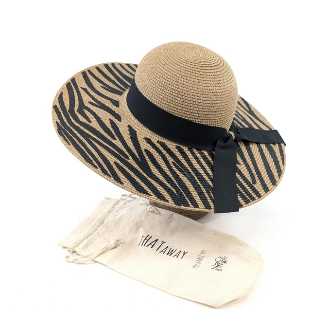 ZEBRA PRINT SUN HAT