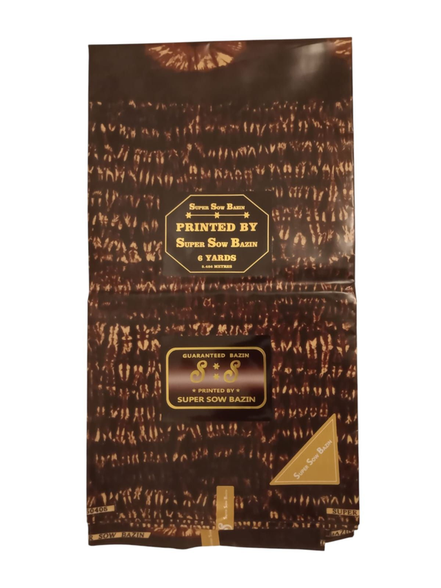 SUPER SOW BAZIN – Tissu Africain Haut de Gamme 6 Yards (5,48 m)