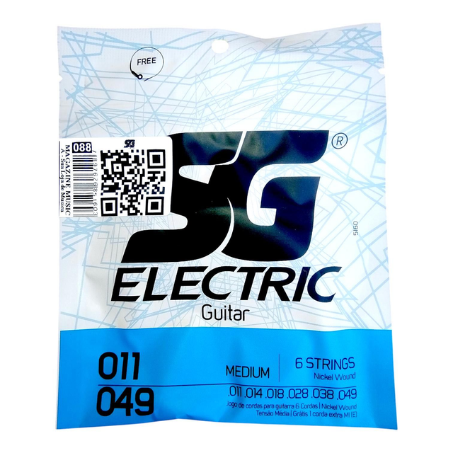 088 - Encordoamento Cordas 011 Guitarra SG Strings Cód 088