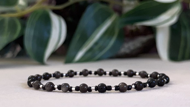 Bracelet | Obsidienne Argentée - Royal