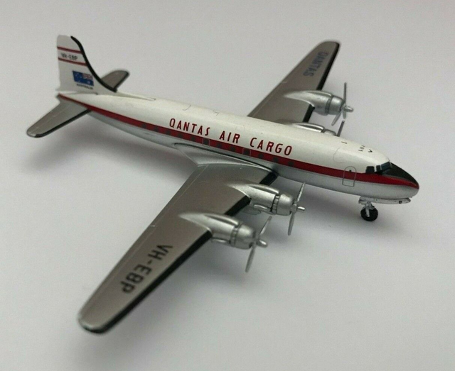 Qantas Air Cargo Douglas DC-4 (VH-EB), 1:400, Aeroclassics, Rare!