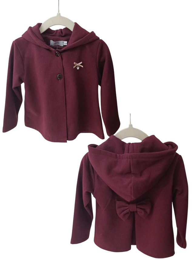 Gilet capuche bordeaux
