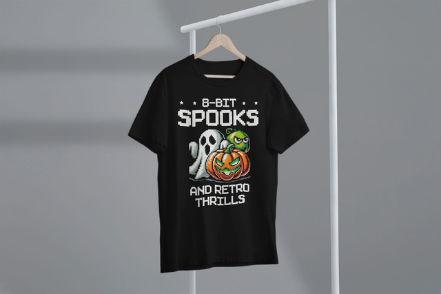 8-Bit Spooks And Retro Thrills, Halloween Gaming, Retro. 8-Bit-Spuk und Retro-Nervenkitzel, Halloween-Gaming, Retro