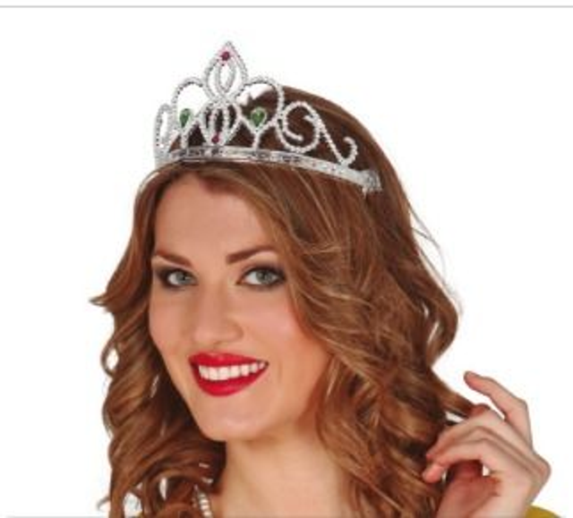 CARNEVALE , DIADEMA TIARA ARGENTO
