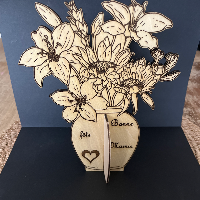 Vase bonne fête Mamie 