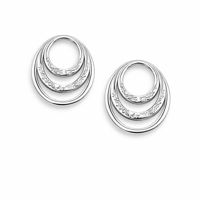 Pendientes acero plateado 