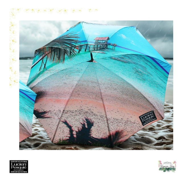 Parapluie taille golf "Ponton à Fakarava"