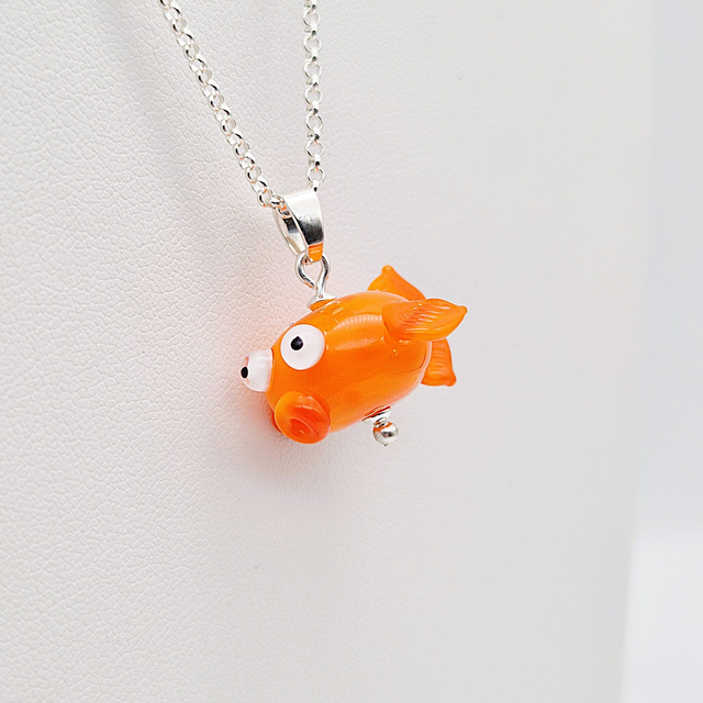 Pendentif Poisson orange