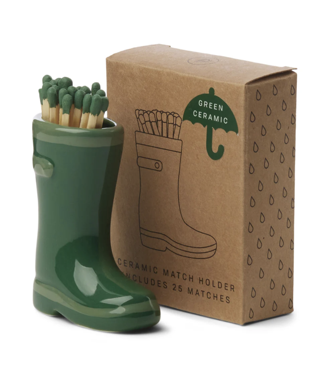 Wellington Boot Matches Holder with 25 Safety Matches