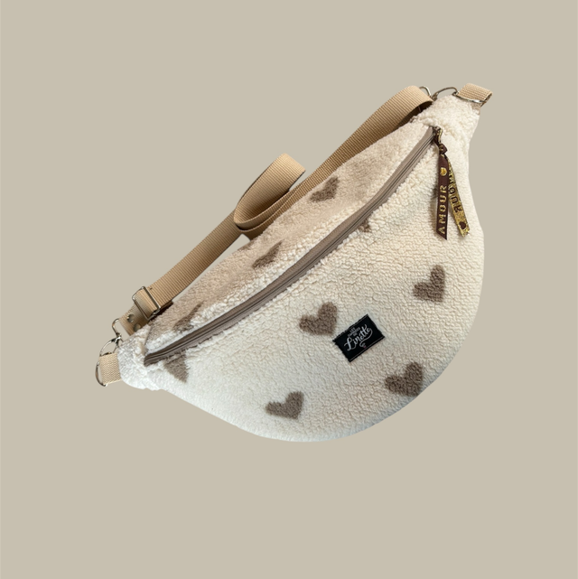 SAC BANANE DOUCEUR COEUR BEIGE