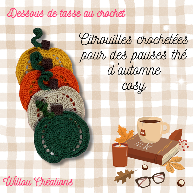 Dessous de tasse citrouille au crochet – édition automne cosy