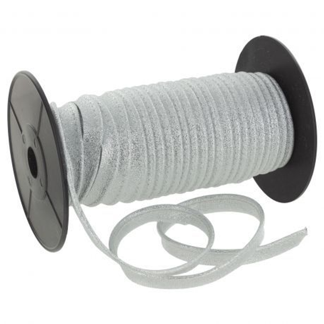 Passepoil lurex 10mm Argenté