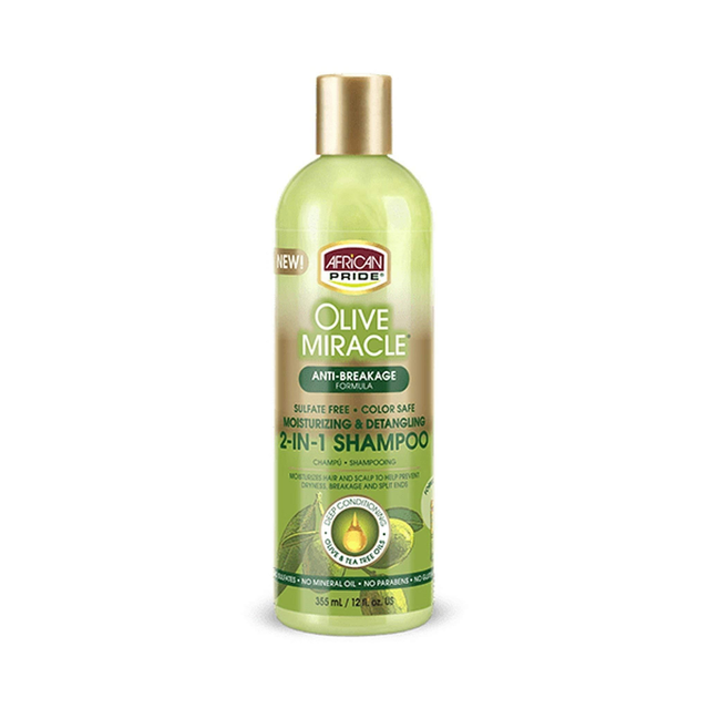 African Pride Olive Miracle Anti Breakage 2 in 1 Shampoo