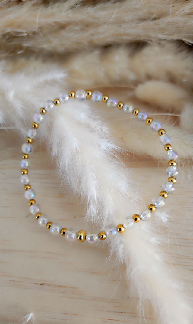 Bracelet Aqua Aura blanc Cristal de roche