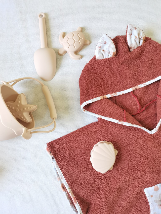 Poncho de bain Moka Terracotta