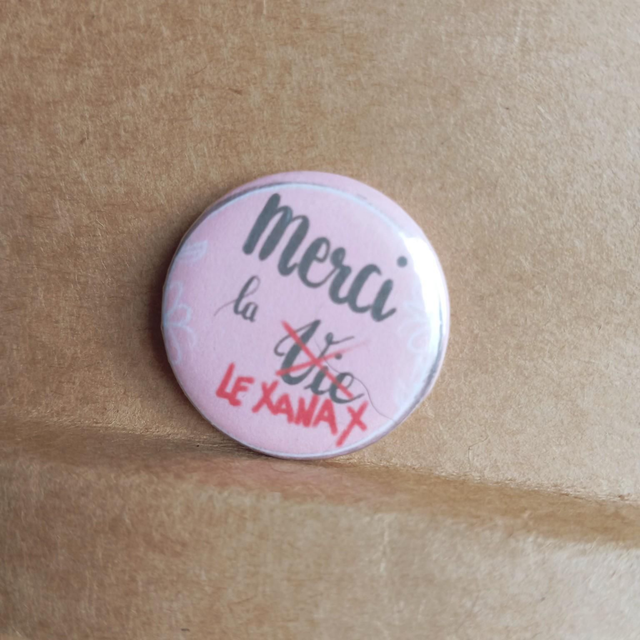 Grand badge "Merci la vie"