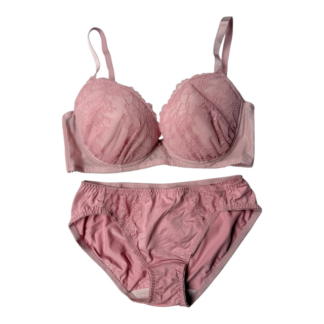 Pink lace Japanese Bra + Underwear Set UK 34DD, 34D