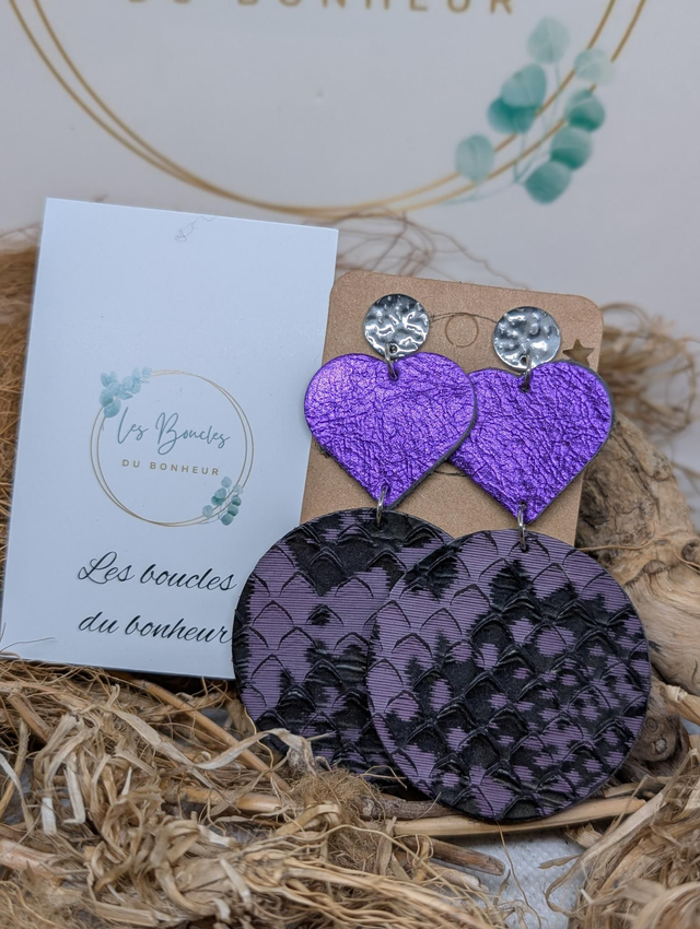 Boucles d'oreilles Marie Laure ml013 violet