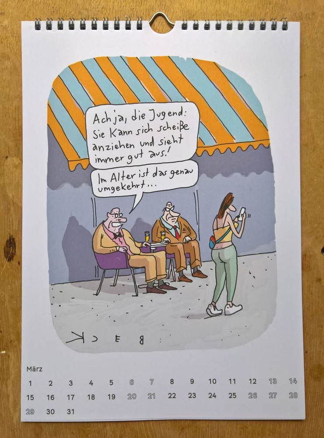 2027 Cartoon-Kalender