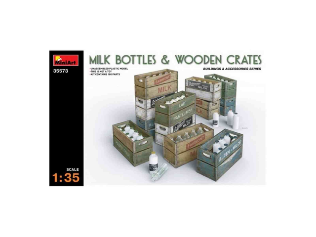 caisses et bouteilles de lait - miniart 35573 1/35