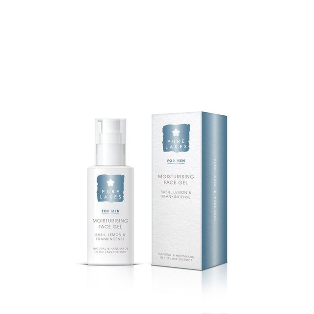 Men&#039;s Moisturising Face Gel - Basil, Lemon &amp; Frankincense 100ml