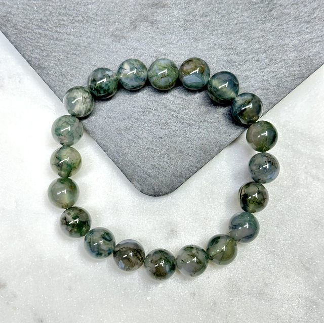 Moss Agate Bracelet (High Quality)