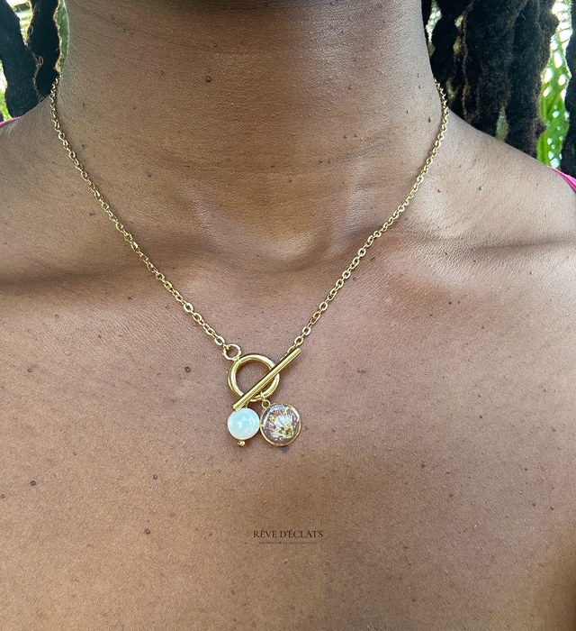 Collier - Fleur de bougainvillier