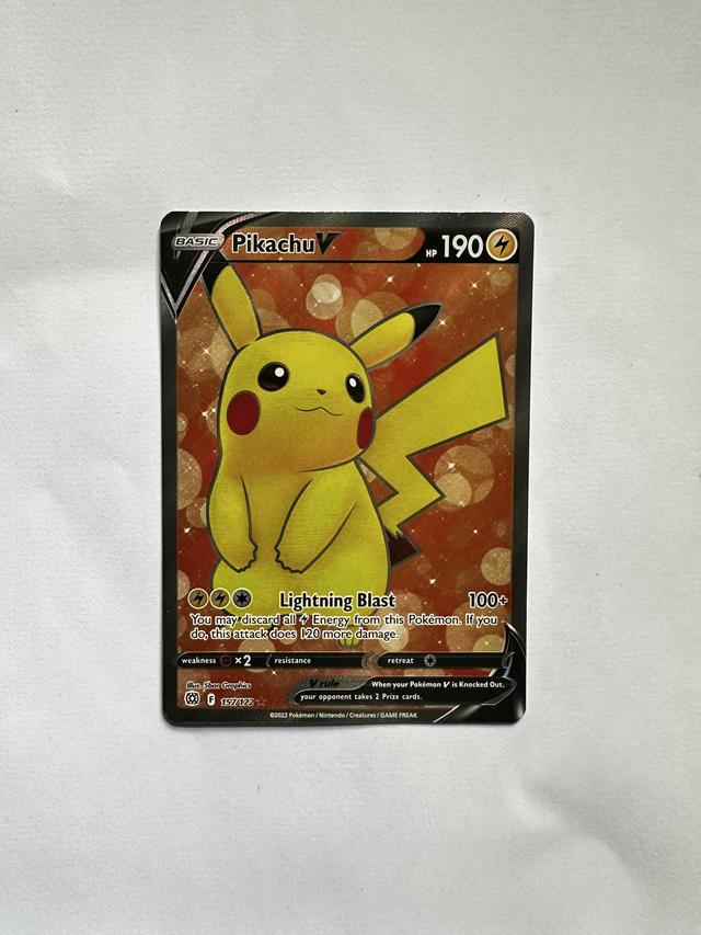 Pikachu V - Brilliant Stars Full Art - (Near Mint)