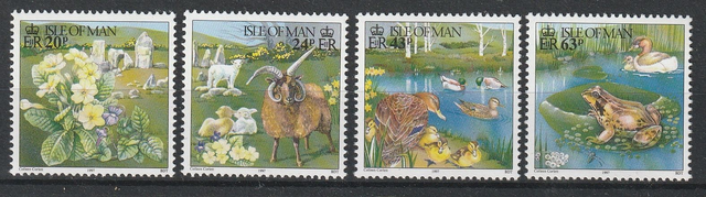 Isle of Man 1997 Spring in Man,Flora,Fauna,Birds set MNH