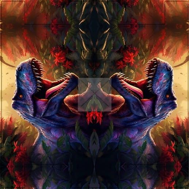 Panneau trousse carrée dinosaure