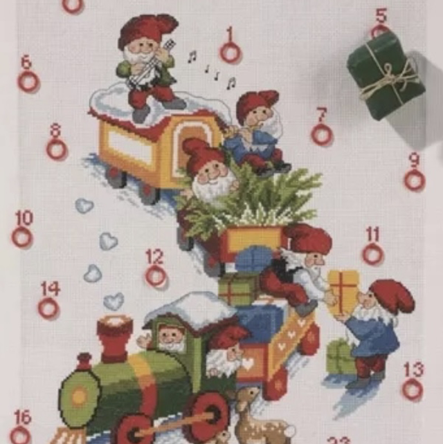 Permin Christmas Train Advent Permin Kits Kit