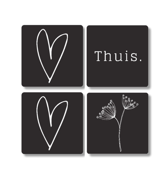 Onderzetter zwart wit