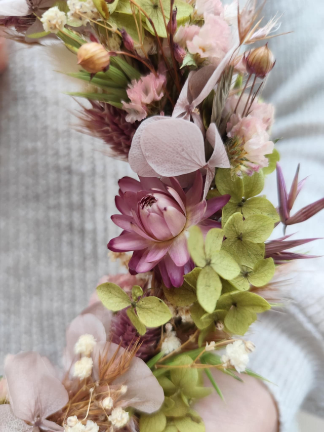 Couronne murale "Matcha & Rose"