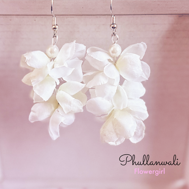 Silk Cherry Blossom Earrings