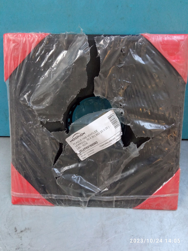 Plaque d'habillage ventil 300 X 300 D80 NOIR - 2FLEPHV1N80NO