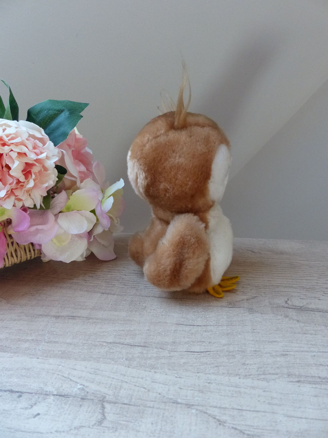 Peluche Chouette Hibou Nature Animal Jouet Fun Farm Collection Souvenir Vintage 1979, Doudou Adulte Forme Hibou, Décoration Peluche Animal
