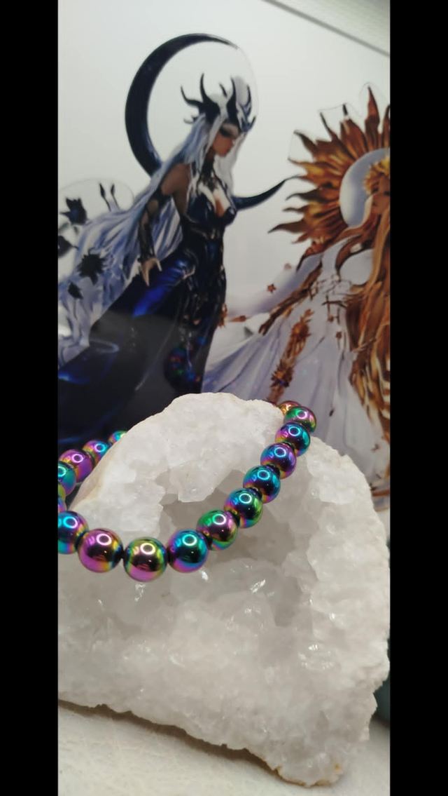 Bracelet Hématite Arc-en-Ciel – Collection Minimal Touch