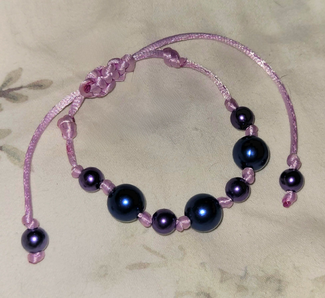 Metallic Midnight Blue Adjustable Bracelet